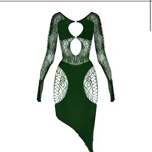 Forrest green Poster Girl dress
